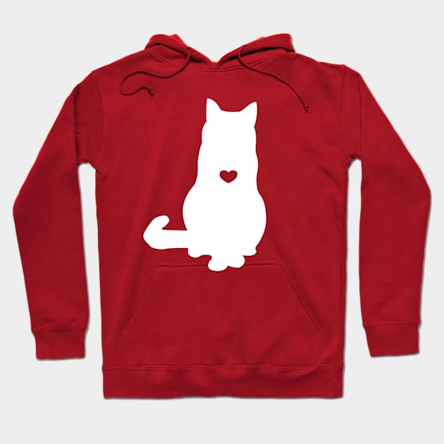 Cat with heart domestic cat kitten cat love Hoodie by auviba-design